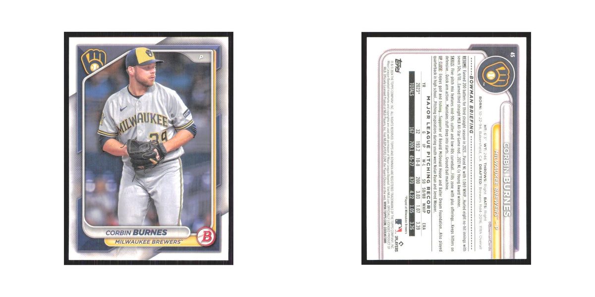 2024 Bowman Corbin Burnes Brewers #45