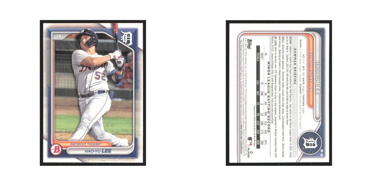 2024 Bowman Prospects Hao-Yu Lee Tigers #BP-55