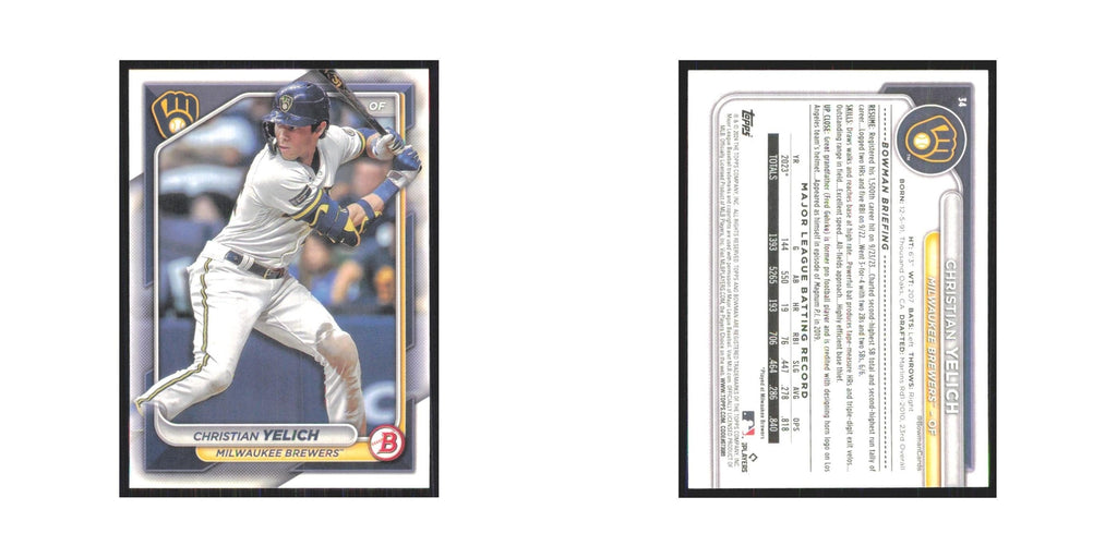2024 Bowman Christian Yelich Brewers #34
