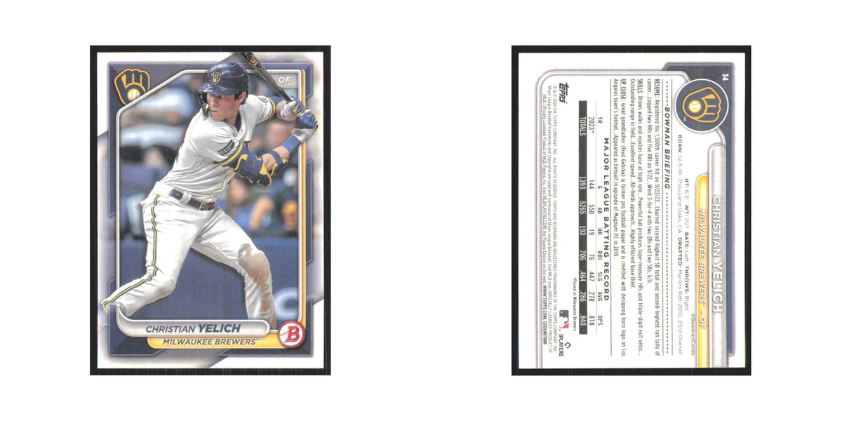 2024 Bowman Christian Yelich Brewers #34