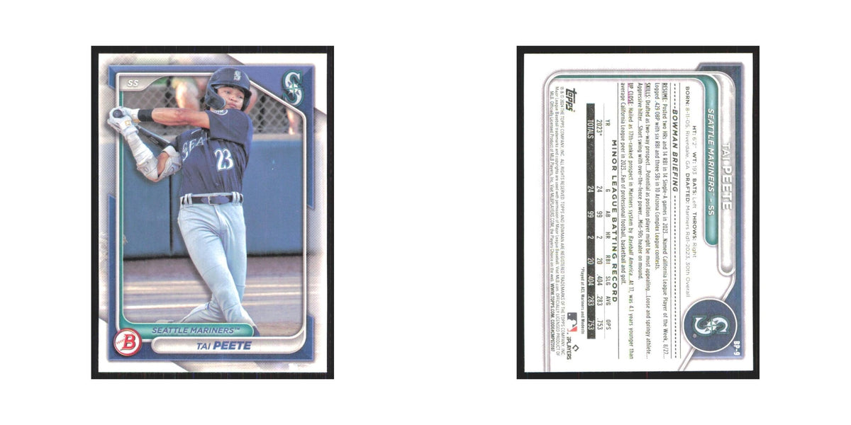 2024 Bowman Prospects Tai Peete Mariners #BP-9