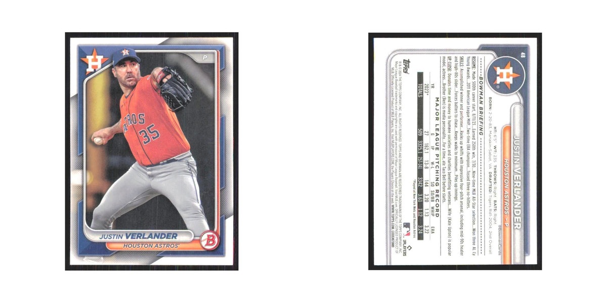 2024 Bowman Justin Verlander Astros #48