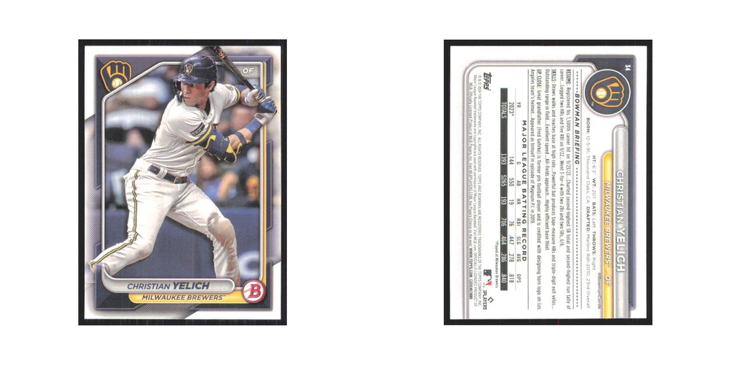 2024 Bowman Christian Yelich Brewers #34