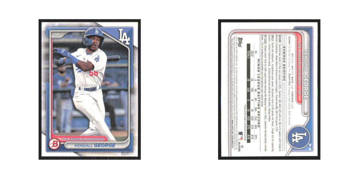 2024 Bowman Prospects Kendall George Dodgers #BP-58