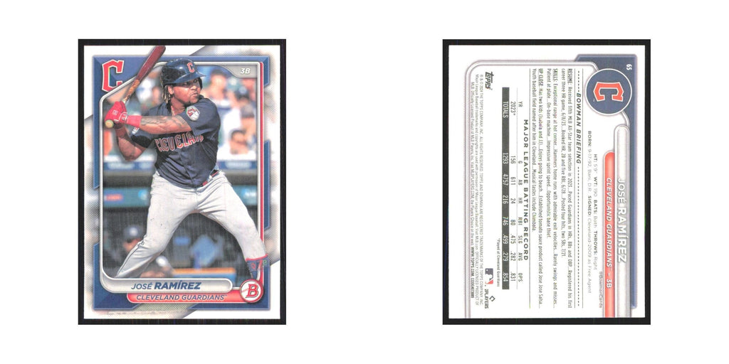 2024 Bowman Jose Ramirez Guardians #65