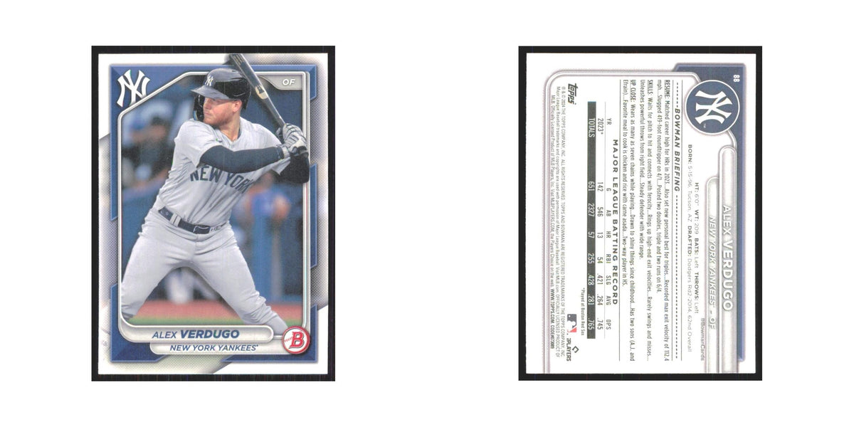 2024 Bowman Alex Verdugo Yankees #88