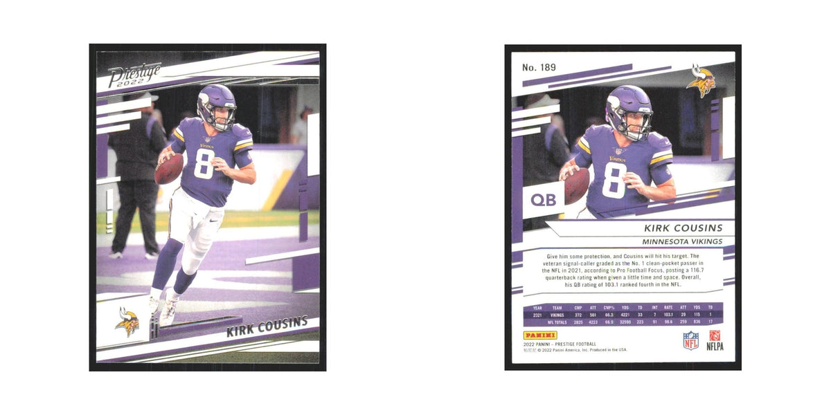 2022 Panini Prestige Kirk Cousins Vikings #189