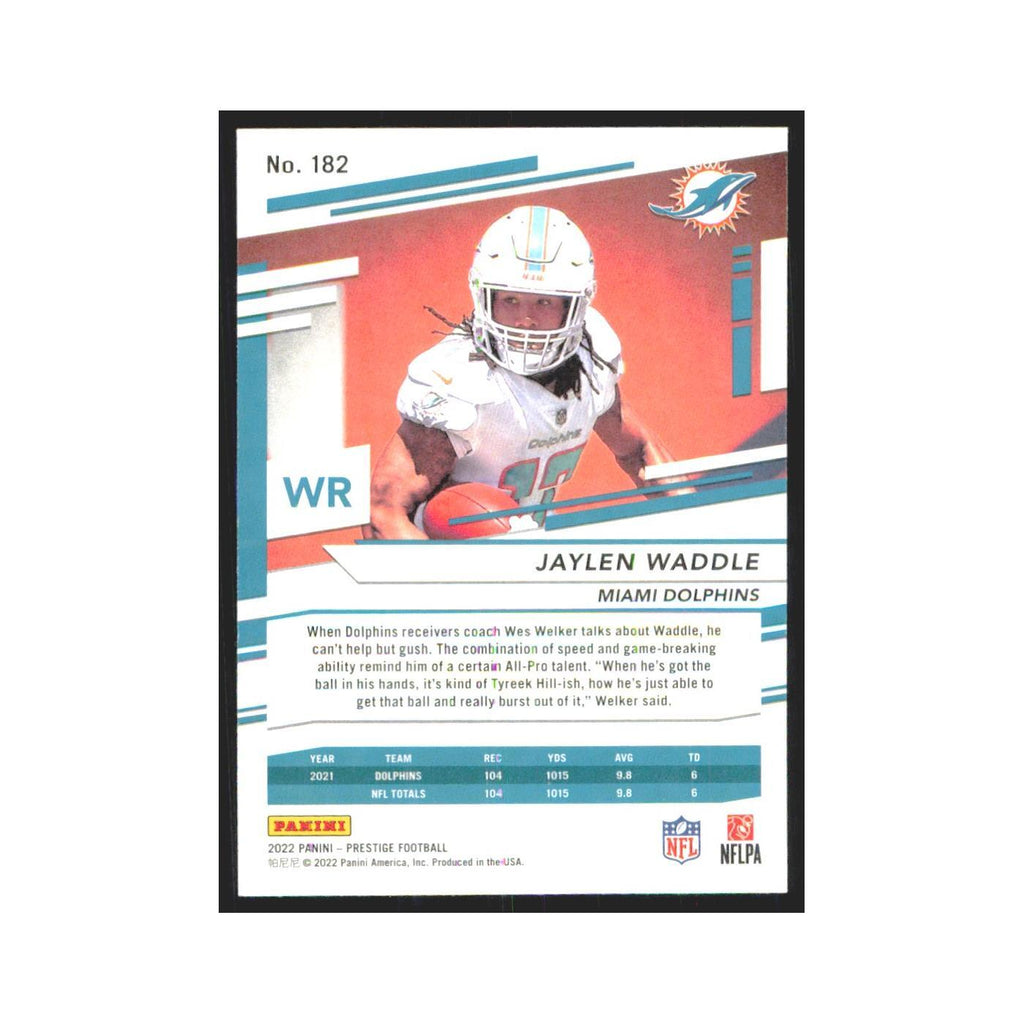 2022 Panini Prestige Jaylen Waddle Dolphins #182