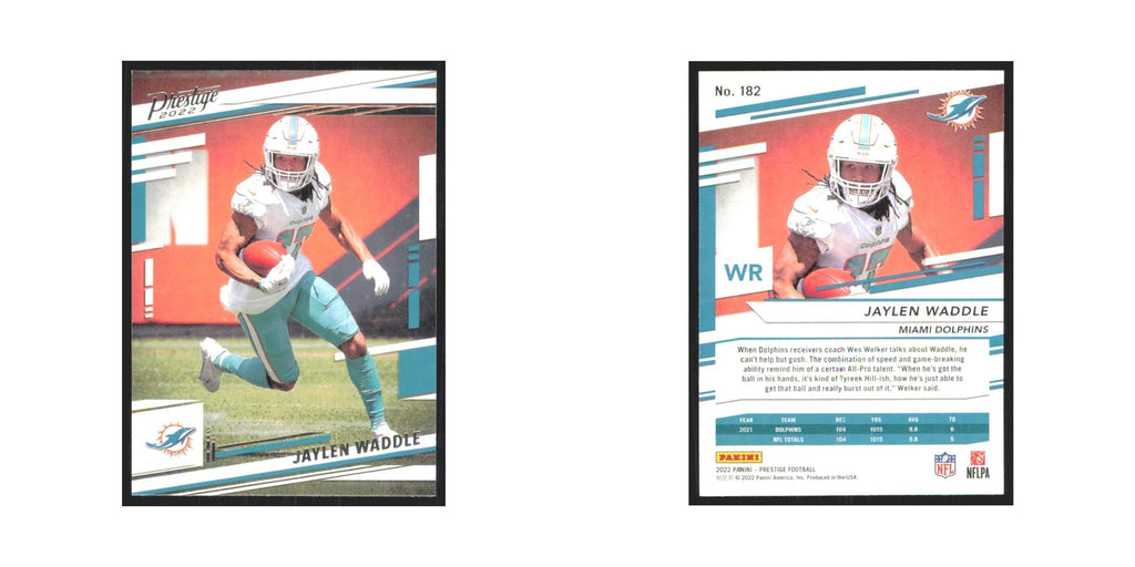 2022 Panini Prestige Jaylen Waddle Dolphins #182