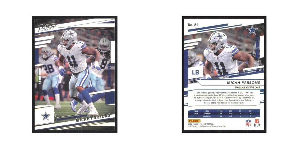 2022 Panini Prestige Micah Parsons Cowboys #84