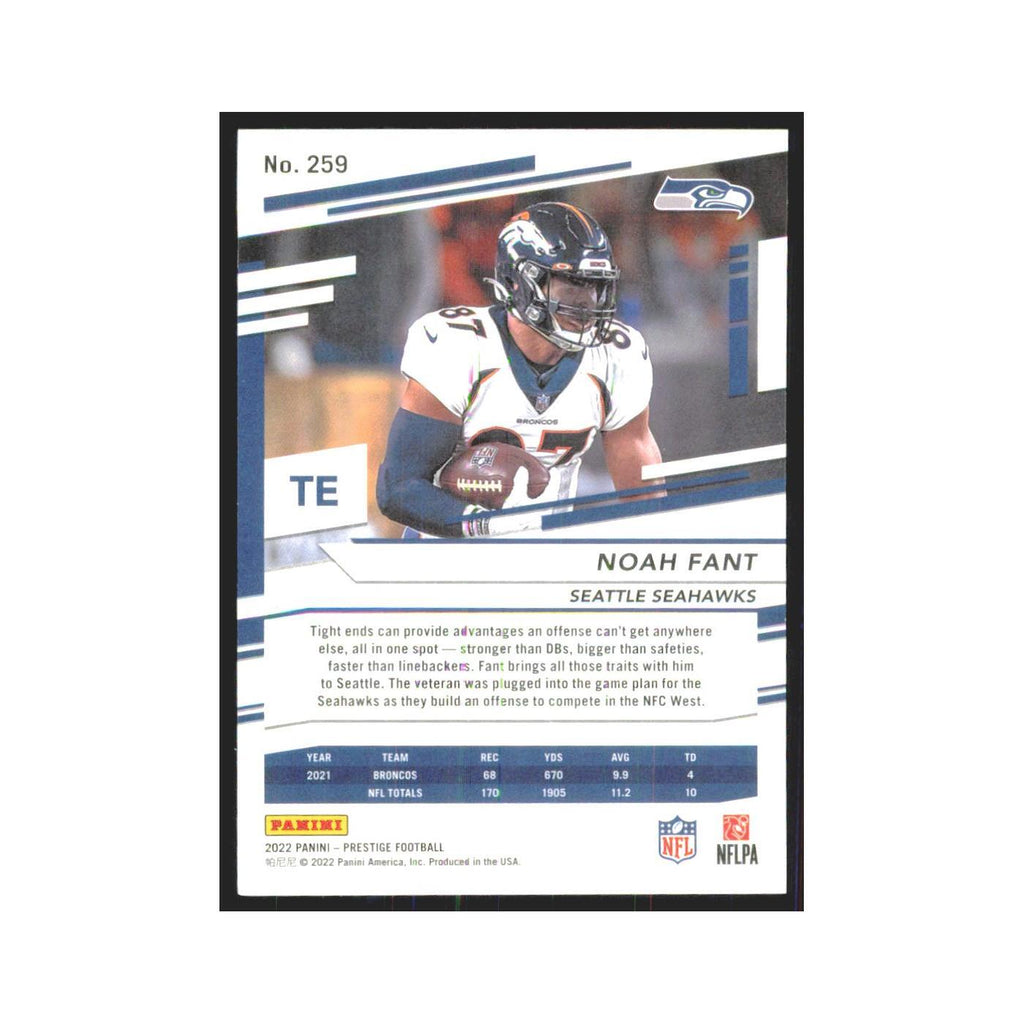 2022 Panini Prestige Noah Fant Seahawks #259