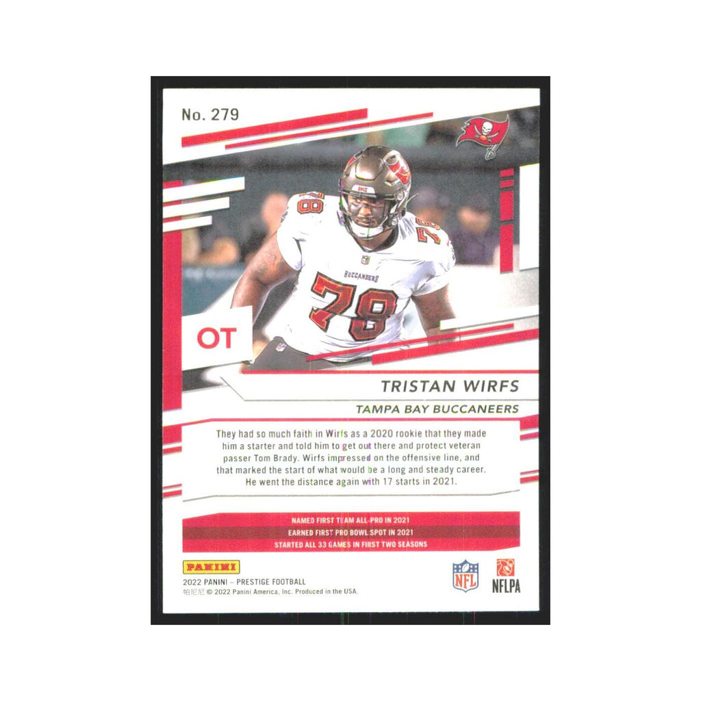 2022 Panini Prestige Tristan Wirfs Buccaneers #279