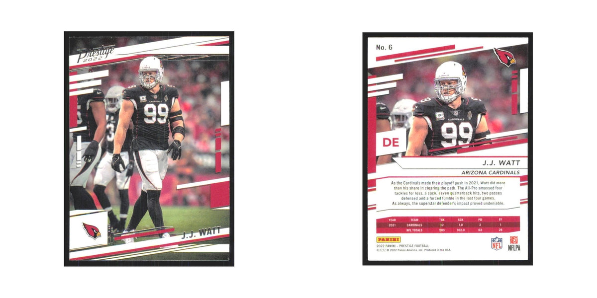 2022 Panini Prestige J.J. Watt Cardinals #6