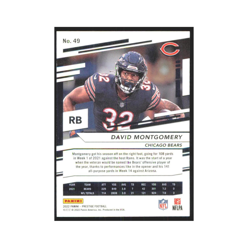 2022 Panini Prestige David Montgomery Bears #49