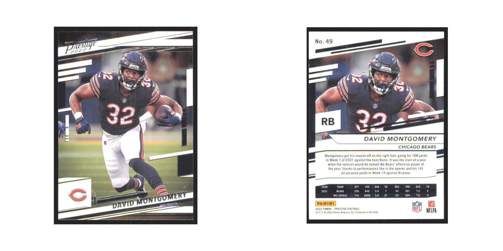 2022 Panini Prestige David Montgomery Bears #49
