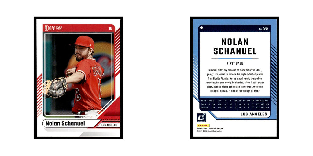 Nolan Schanuel 2024 Donruss #96 Los Angeles Angels Baseball Card NM