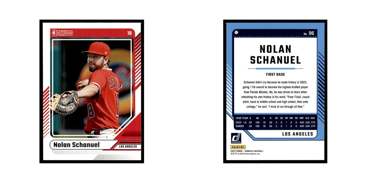 Nolan Schanuel 2024 Donruss #96 Los Angeles Angels Baseball Card NM