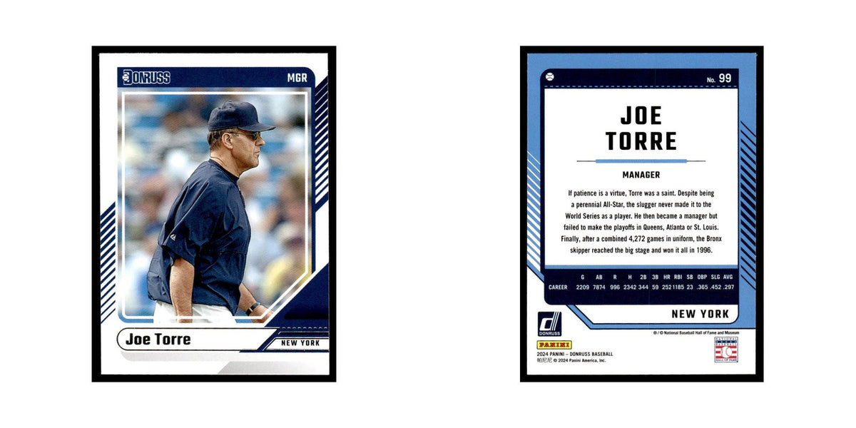 Joe Torre 2024 Donruss #99 New York Yankees Baseball Card NM