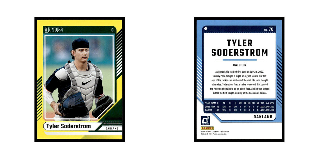 Tyler Soderstrom 2024 Donruss #70 Oakland Athletics Baseball Card NM