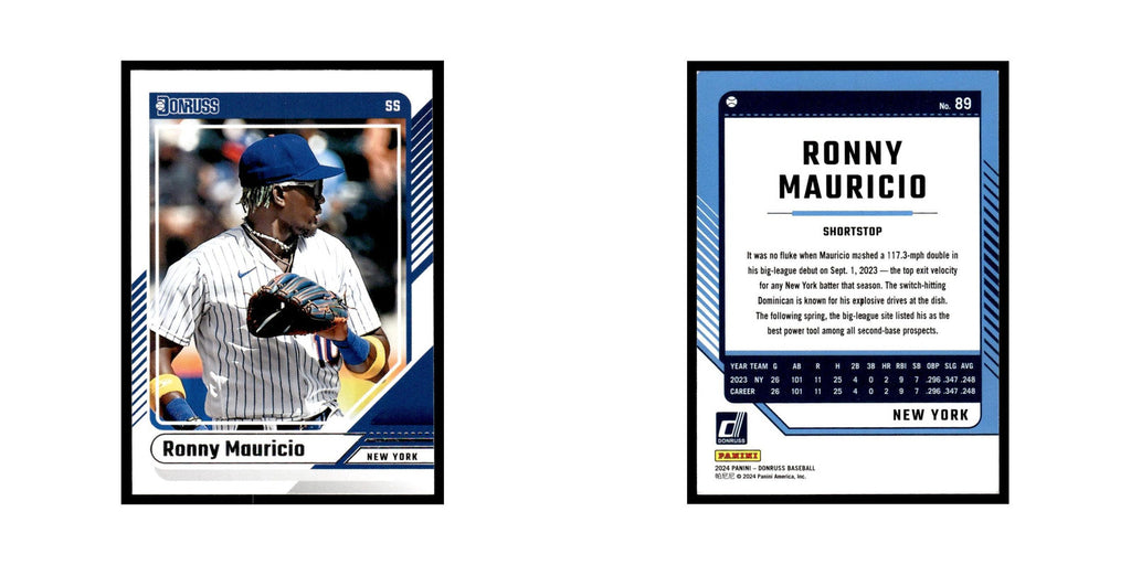 Ronny Mauricio 2024 Donruss #89 New York Mets Baseball Card NM