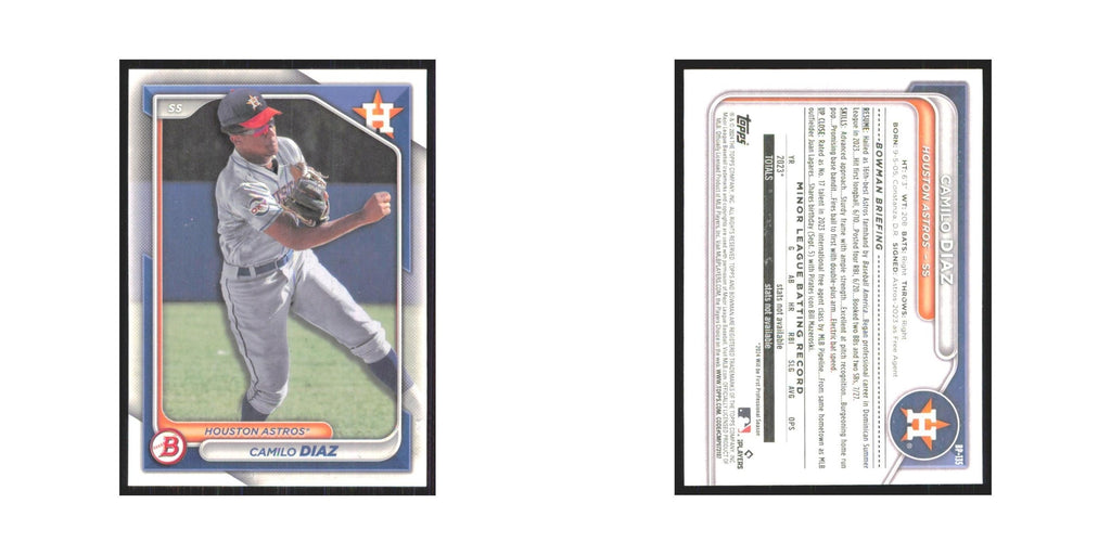 2024 Bowman Prospects Camilo Diaz Astros #BP-135