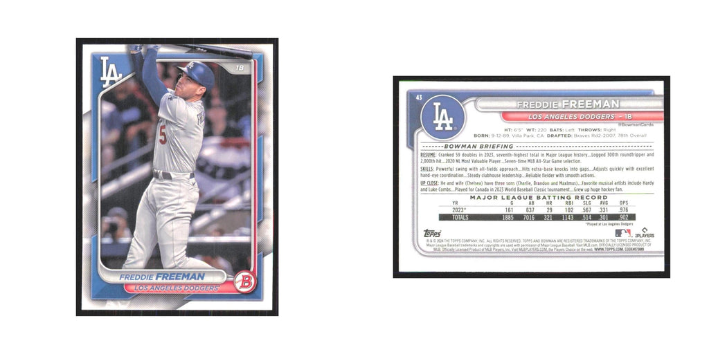 2024 Bowman Freddie Freeman Dodgers #43