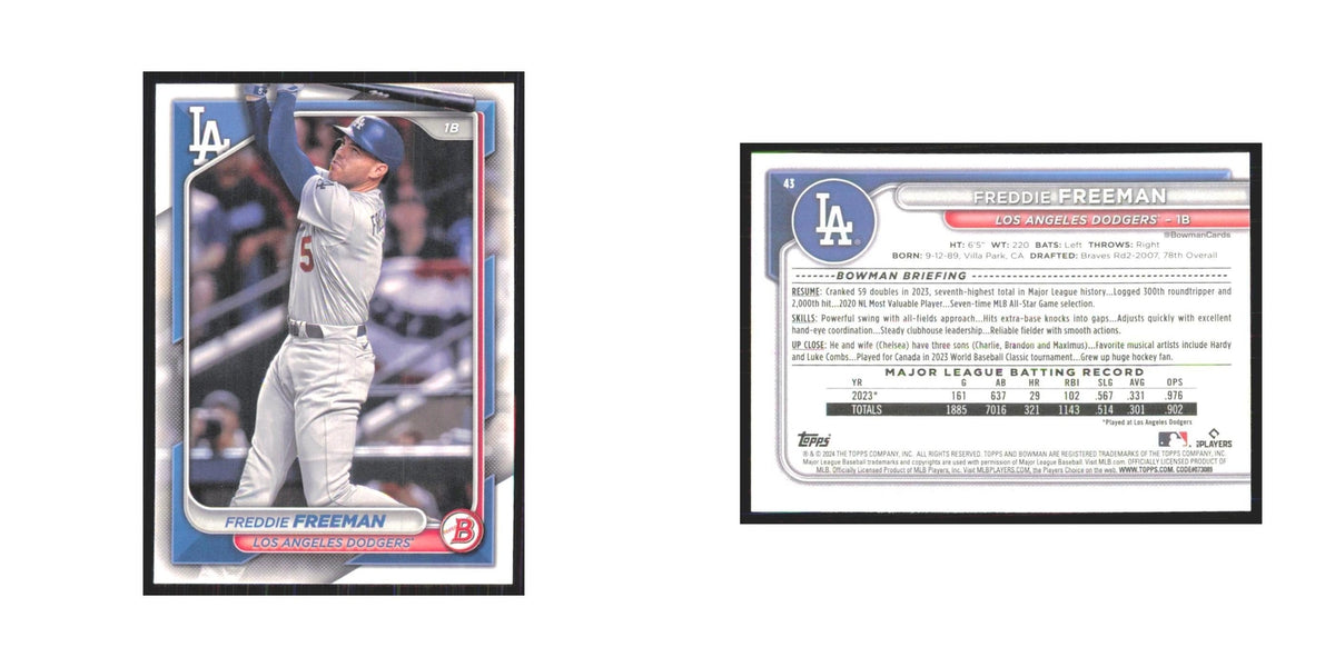2024 Bowman Freddie Freeman Dodgers #43