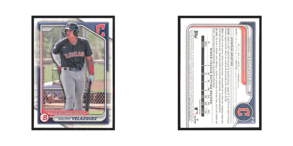 2024 Bowman Prospects Ralphy Velazquez Guardians #BP-29