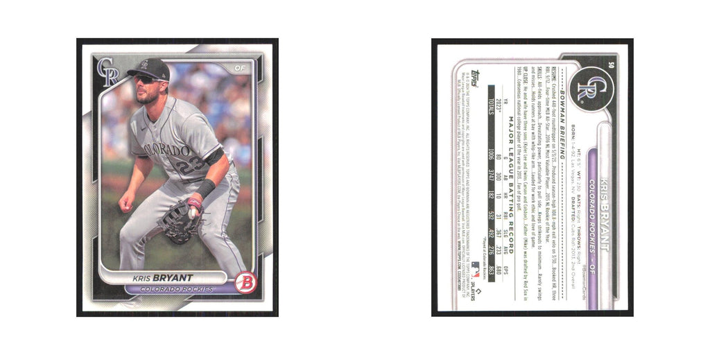 2024 Bowman Kris Bryant Rockies #50