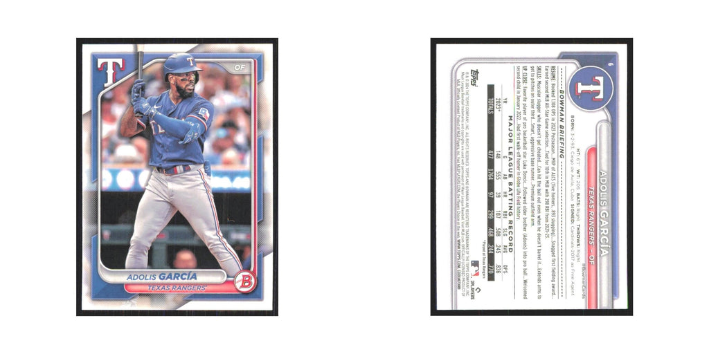 2024 Bowman Adolis Garcia Rangers #6