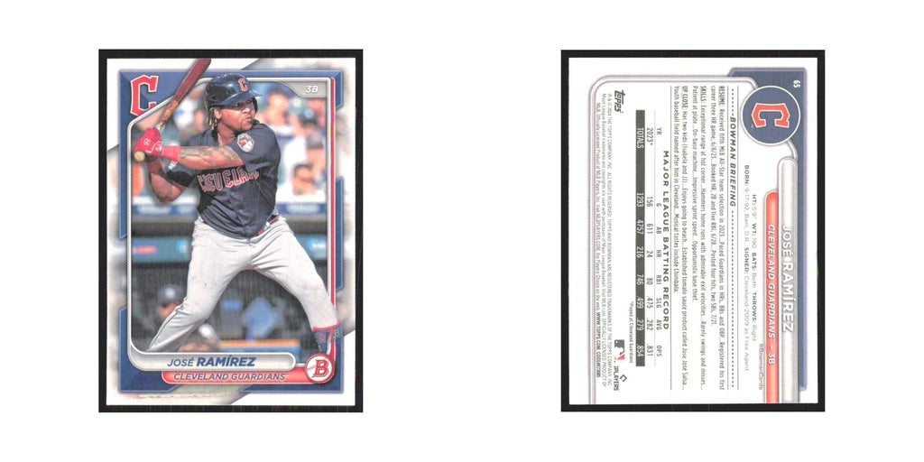 2024 Bowman Jose Ramirez Guardians #65