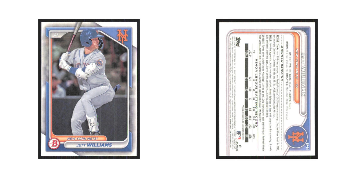 2024 Bowman Prospects Jett Williams Mets #BP-54