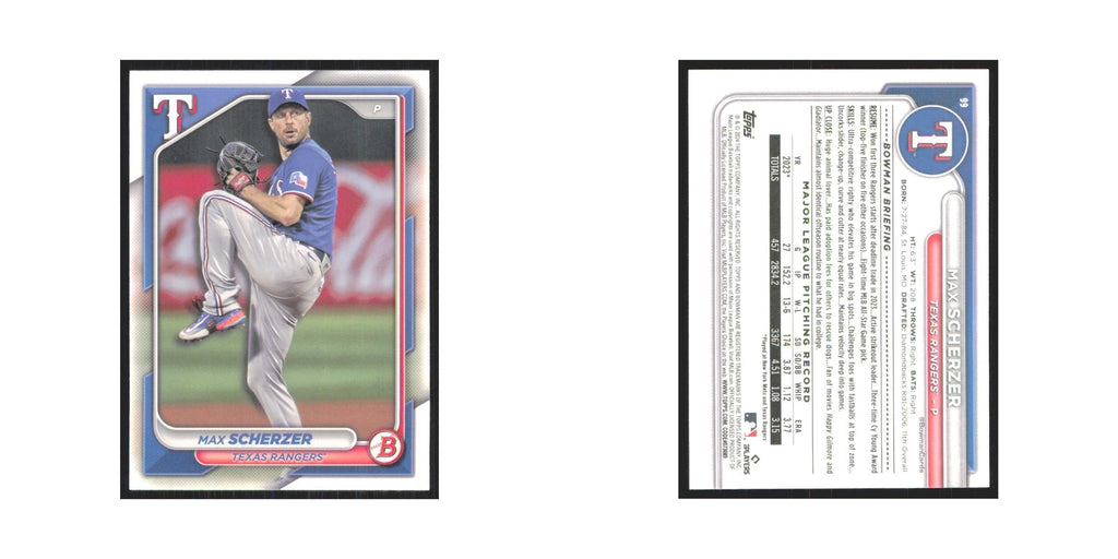 2024 Bowman Max Scherzer Rangers #99