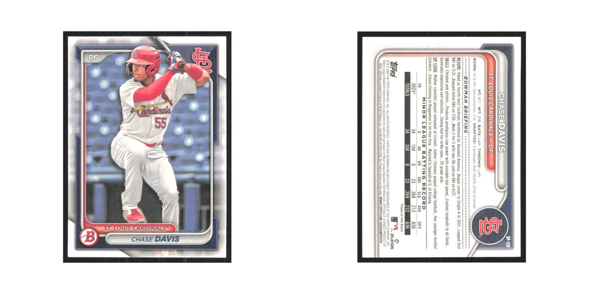 2024 Bowman Prospects Chase Davis Cardinals #BP-150
