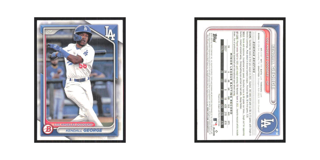 2024 Bowman Prospects Kendall George Dodgers #BP-58