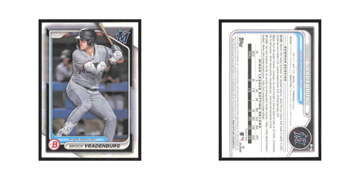 2024 Bowman Prospects Brock Vradenburg Marlins #BP-62