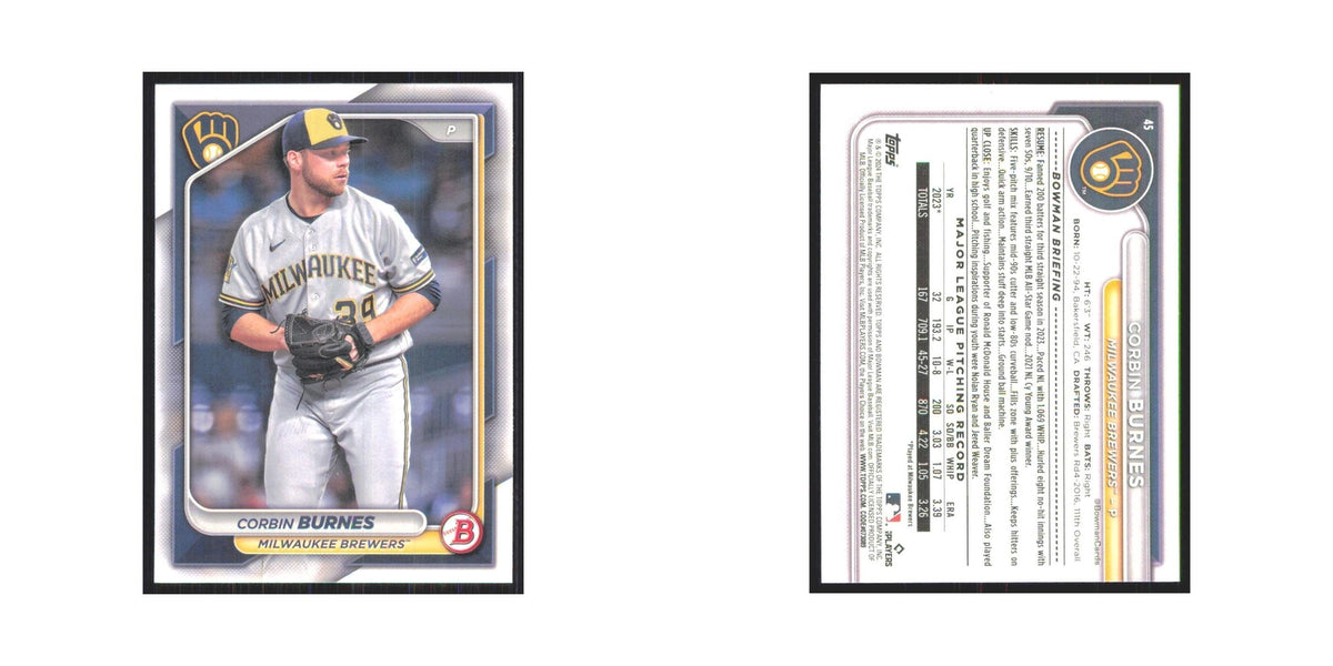 2024 Bowman Corbin Burnes Brewers #45