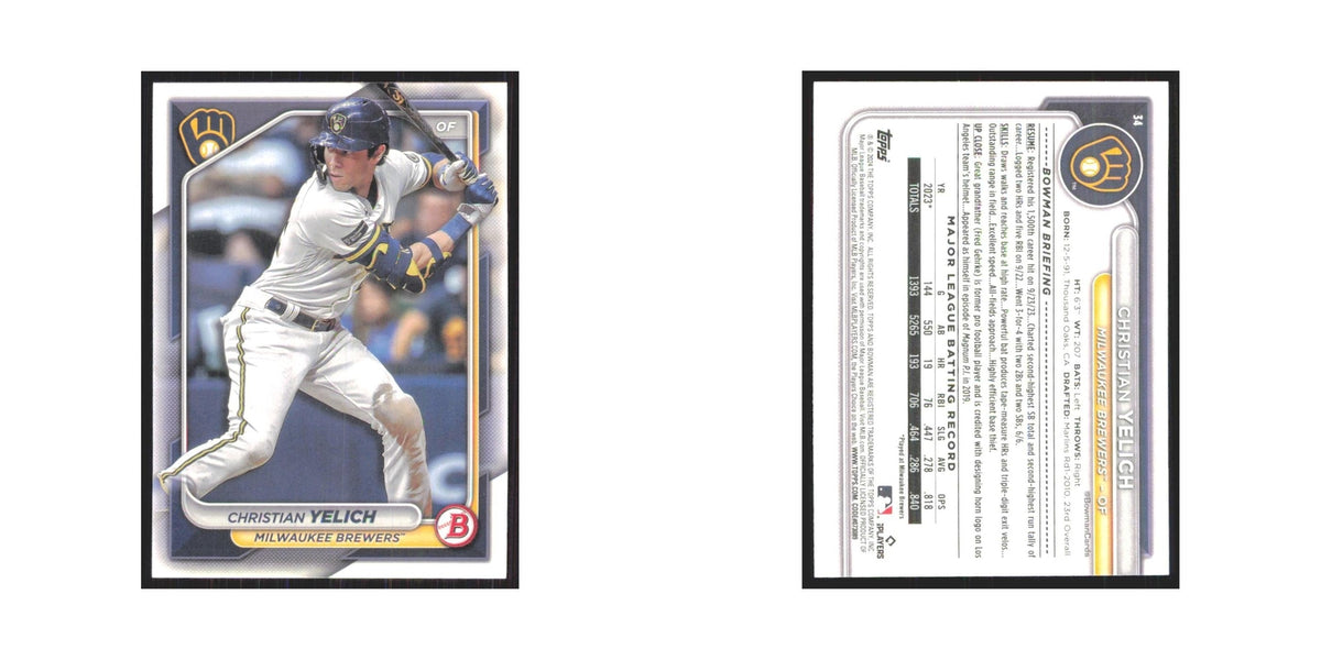 2024 Bowman Christian Yelich Brewers #34