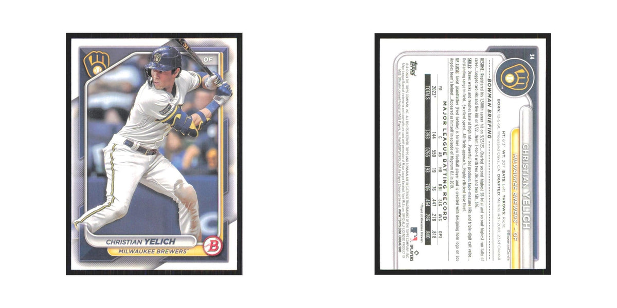 2024 Bowman Christian Yelich Brewers #34
