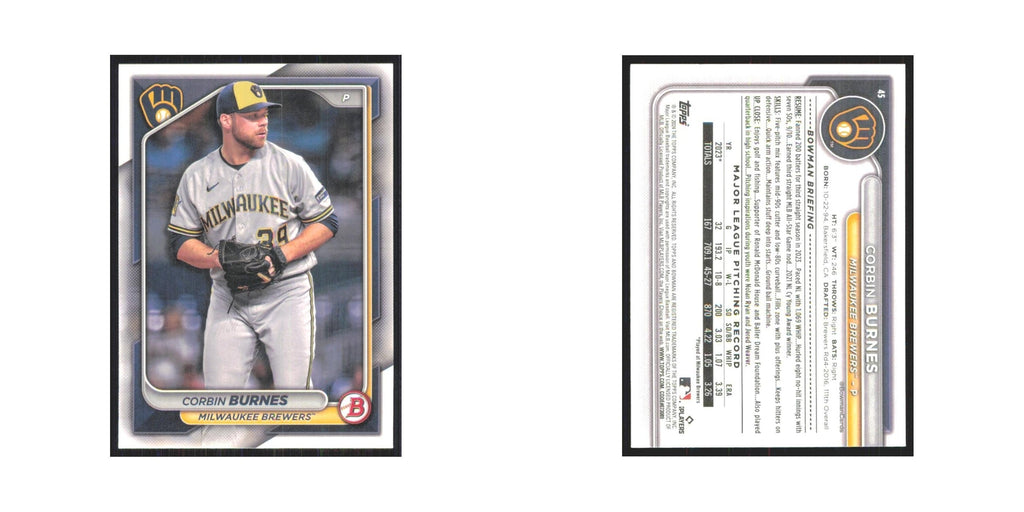 2024 Bowman Corbin Burnes Brewers #45