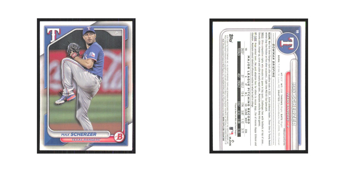 2024 Bowman Max Scherzer Rangers #99
