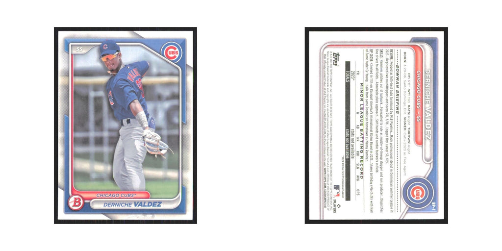 2024 Bowman Prospects Derniche Valdez Cubs #BP-7