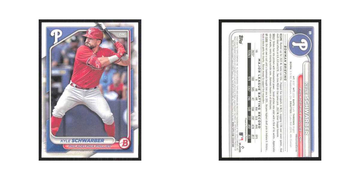 2024 Bowman Kyle Schwarber Phillies #89