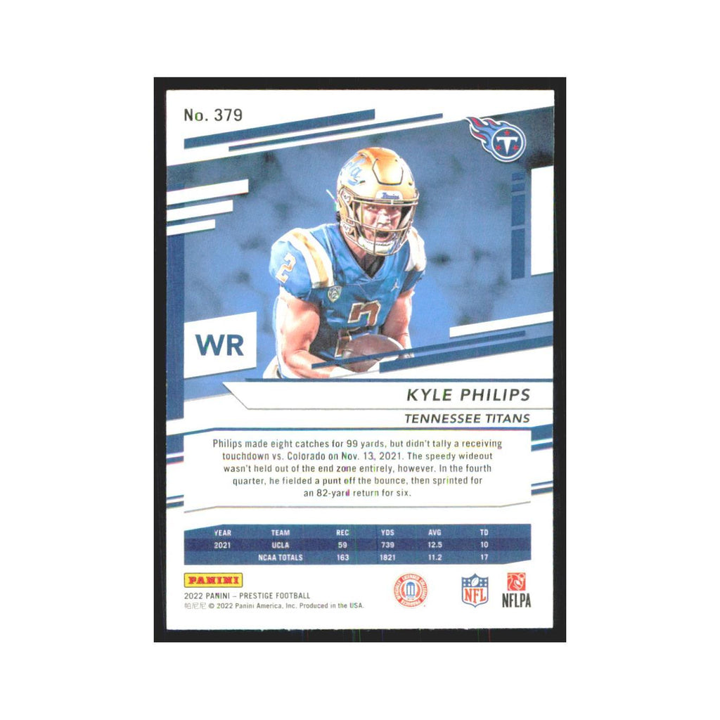 2022 Panini Prestige Kyle Philips RC Titans #379