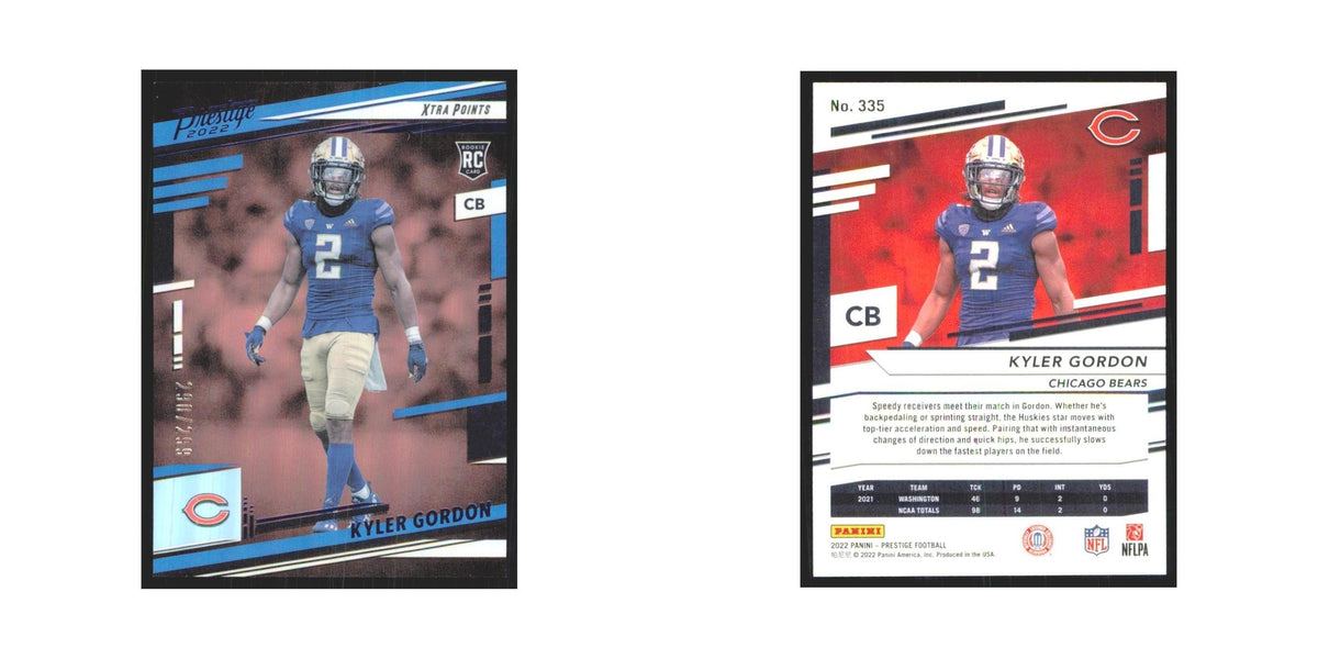 2022 Panini Prestige Kyler Gordon RC 290/299 Bears #335