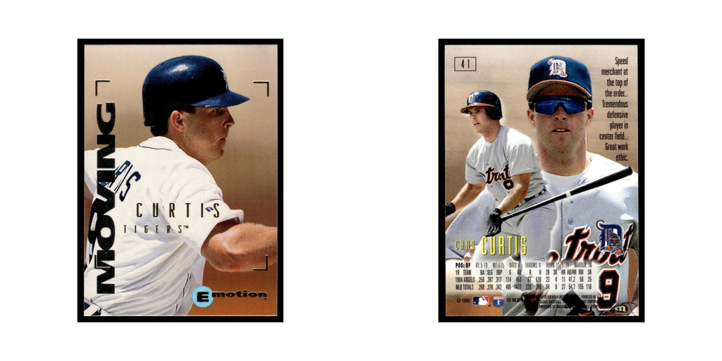 Chad Curtis 1995 SkyBox E-Motion #41 Detroit Tigers Baseball Card NM
