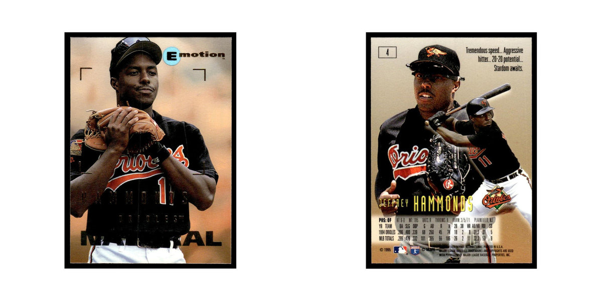Jeffrey Hammonds 1995 SkyBox E-Motion #4 Baltimore Orioles Baseball Card NM