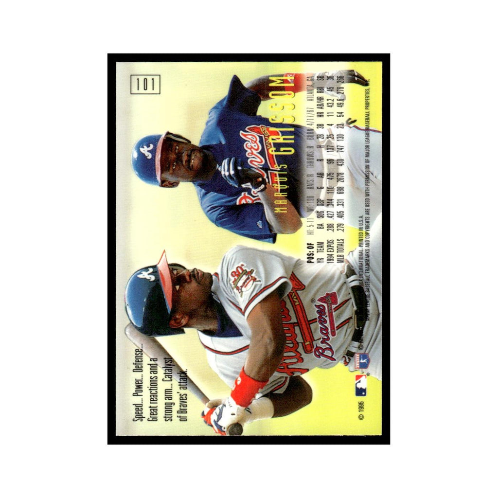 Marquis Grissom 1995 SkyBox E-Motion #101 Atlanta Braves Baseball Card NM