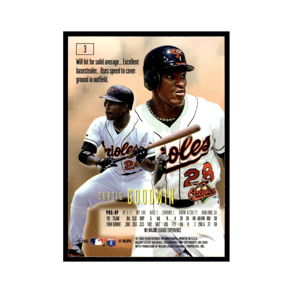 Curtis Goodwin 1995 SkyBox E-Motion #3 Baltimore Orioles Baseball Card NM