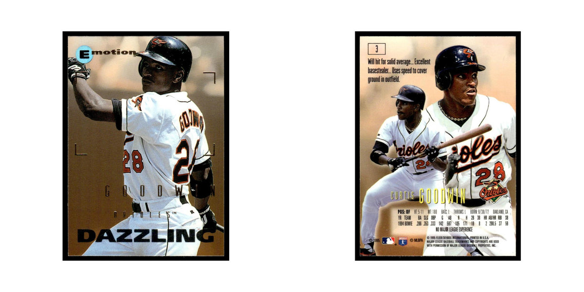 Curtis Goodwin 1995 SkyBox E-Motion #3 Baltimore Orioles Baseball Card NM